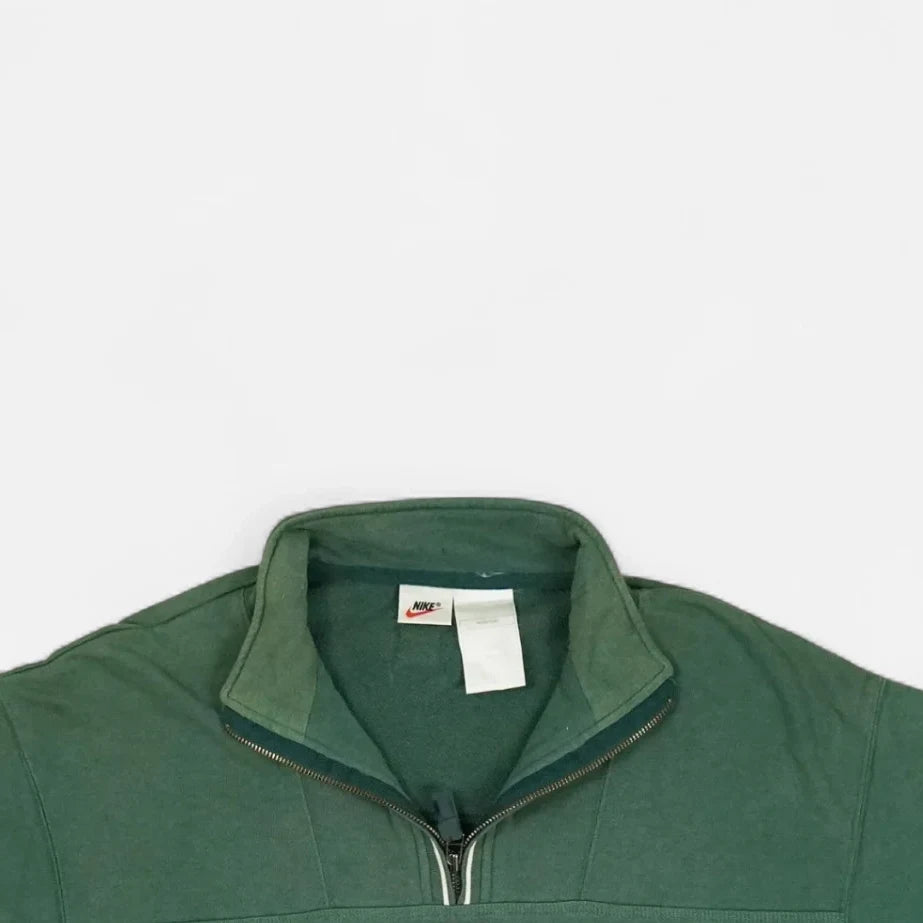 Vintage Nike Green 1/4 Zip Sweatshirt (L)