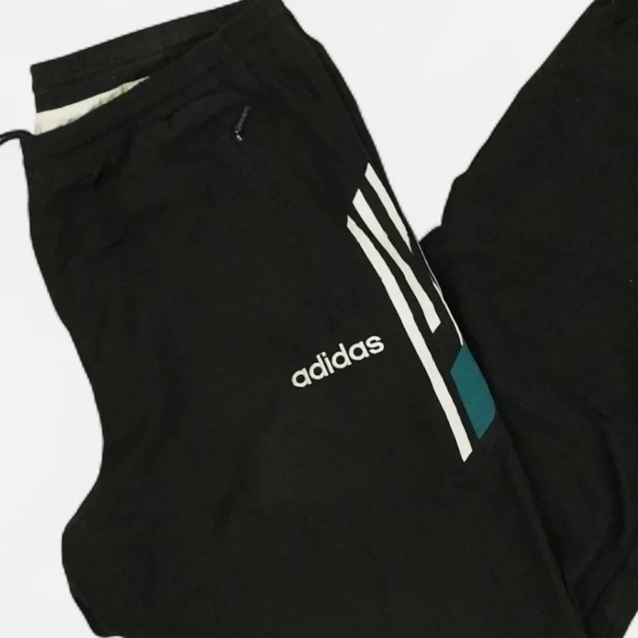 Vintage Adidas Black Trackpants (XL)