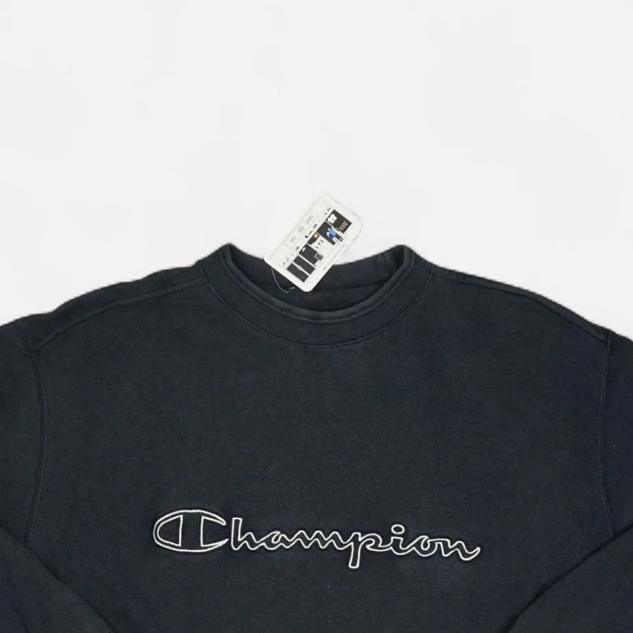 Vintage Champion Black Sweatshirt (XL)