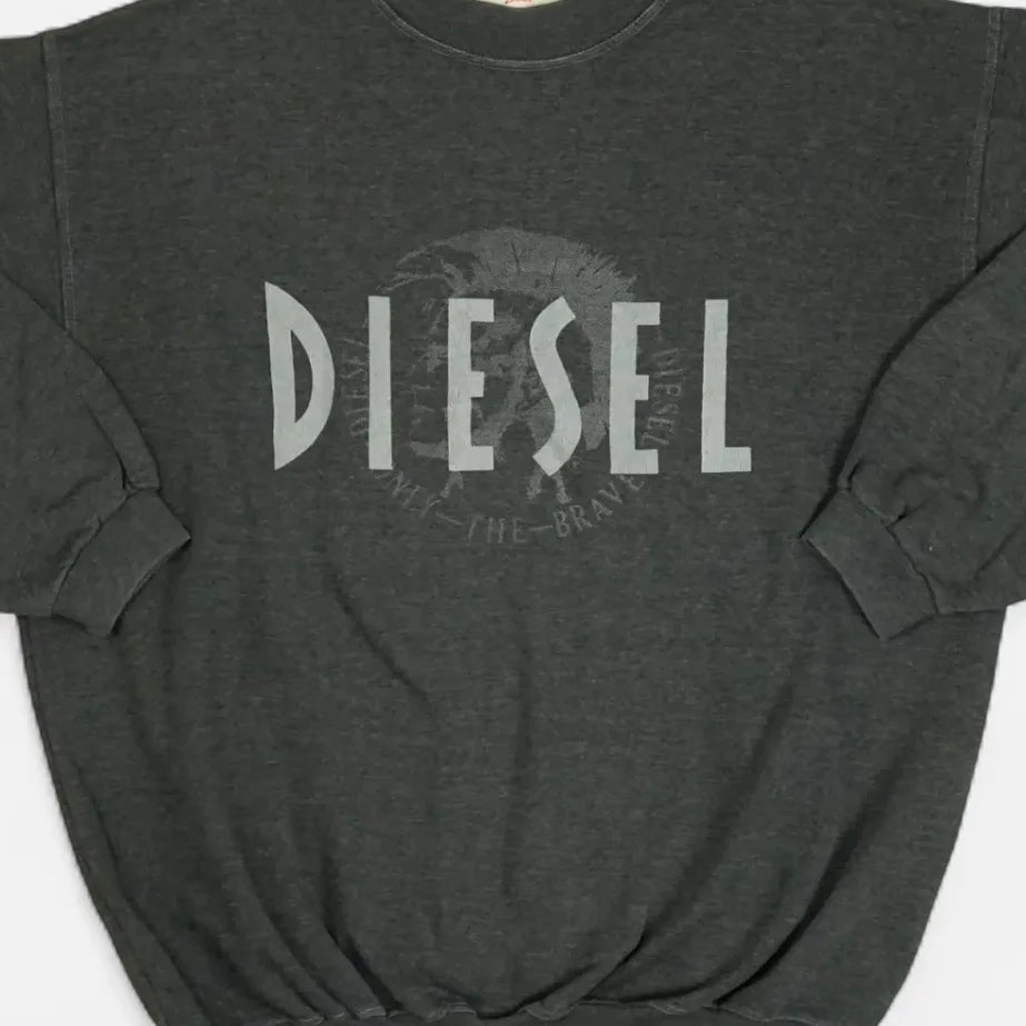 Vintage Diesel Grey Sweatshirt (XL)