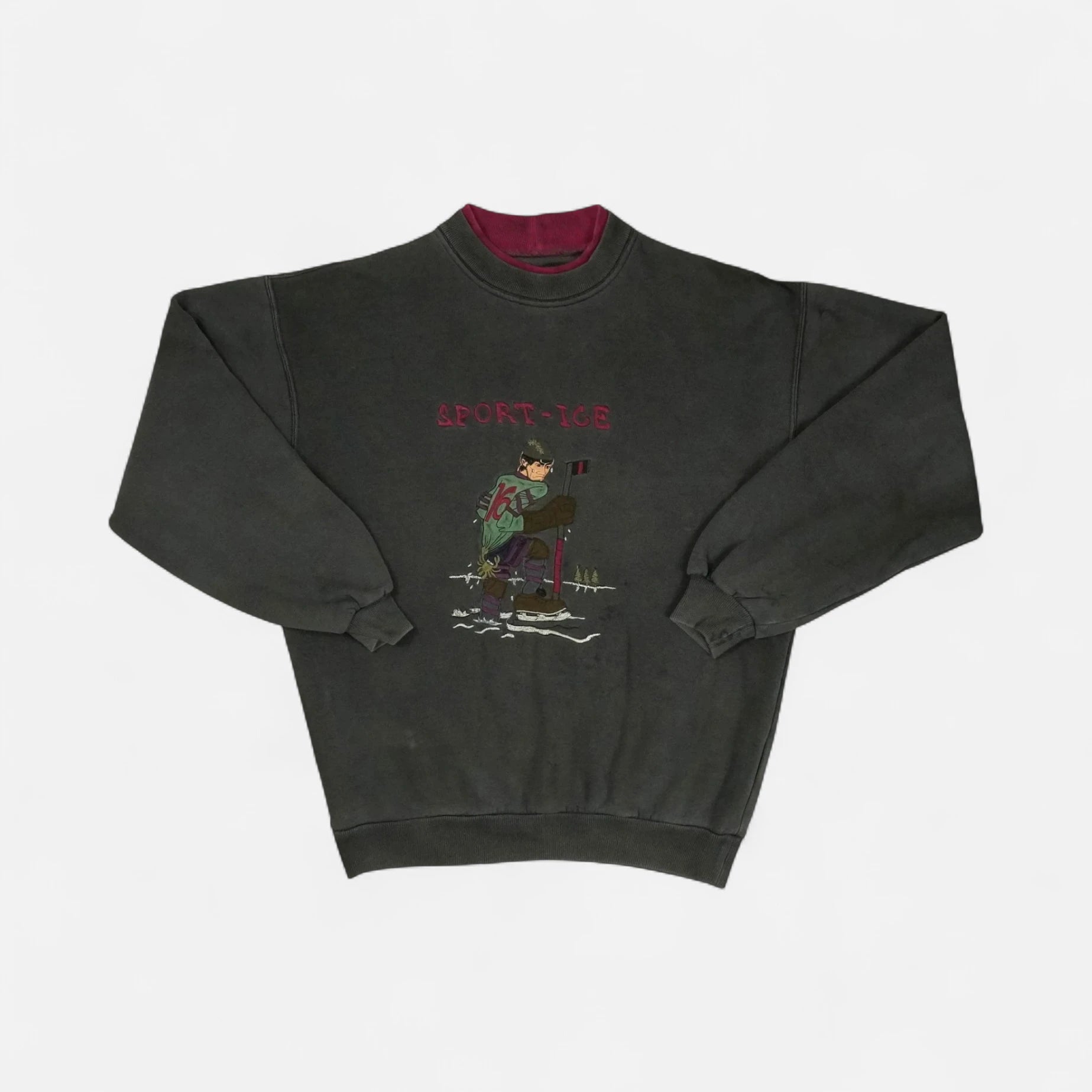 Vintage Grey Graphic Sweatshirt (M)