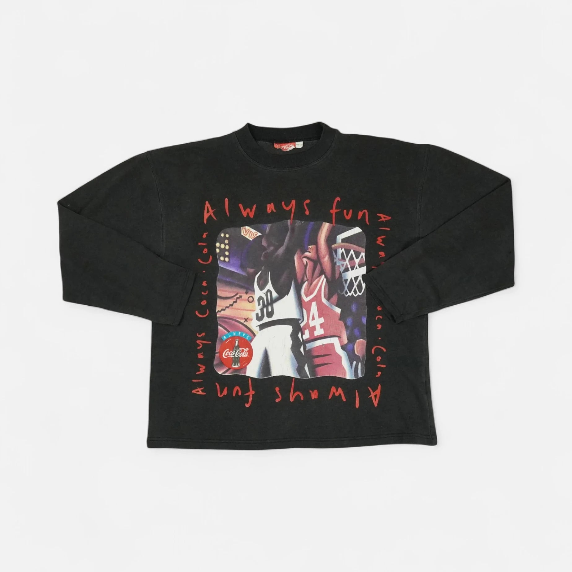 Vintage Black Coca Cola Sweatshirt (S)