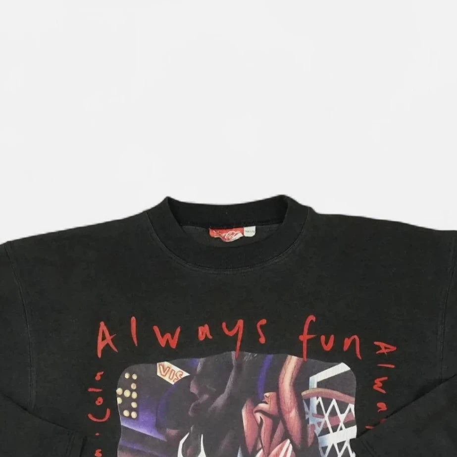 Vintage Black Coca Cola Sweatshirt (S)