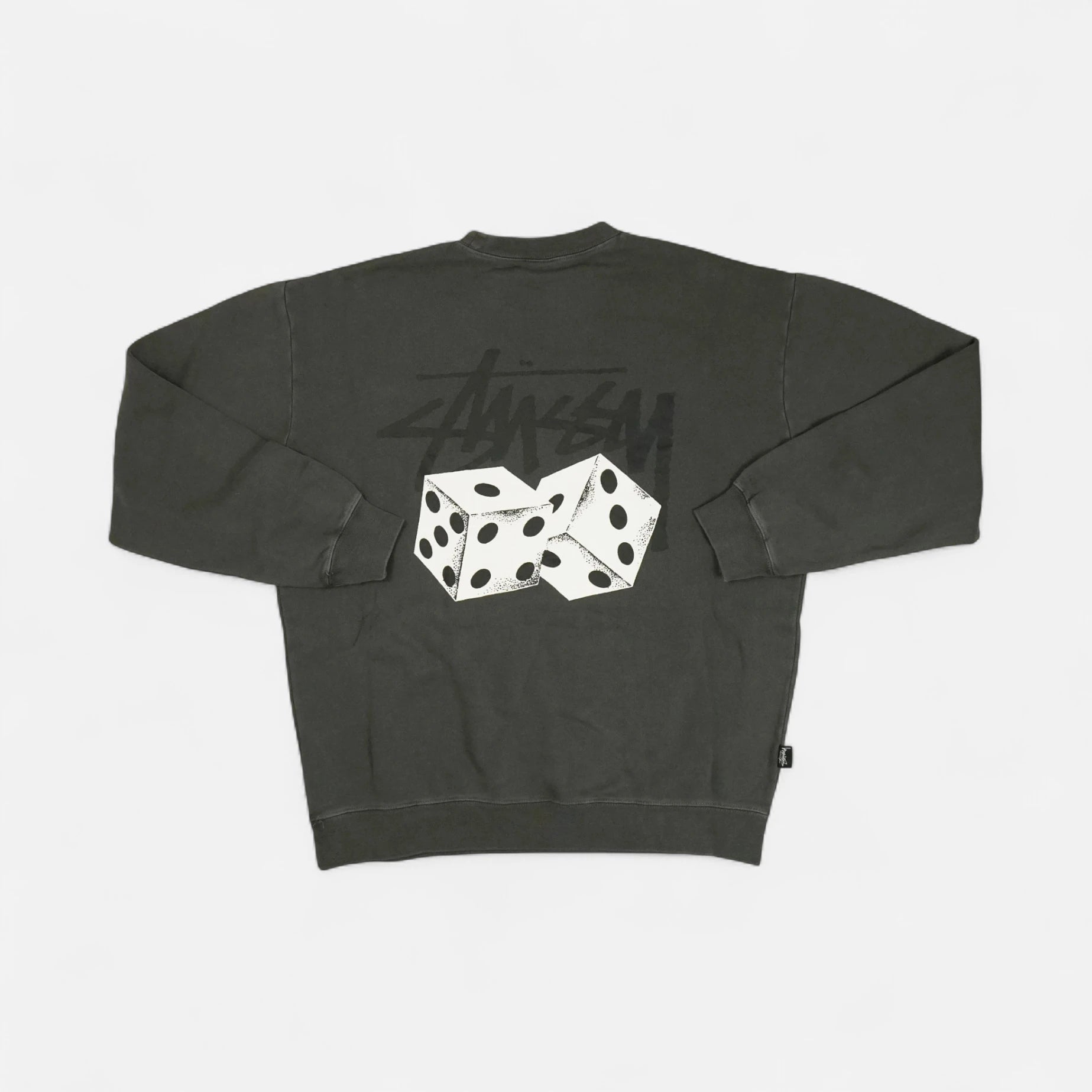 Stussy: Men's Dice Pig. Dyed Crewneck (Natural) | DSMNY E-SHOP