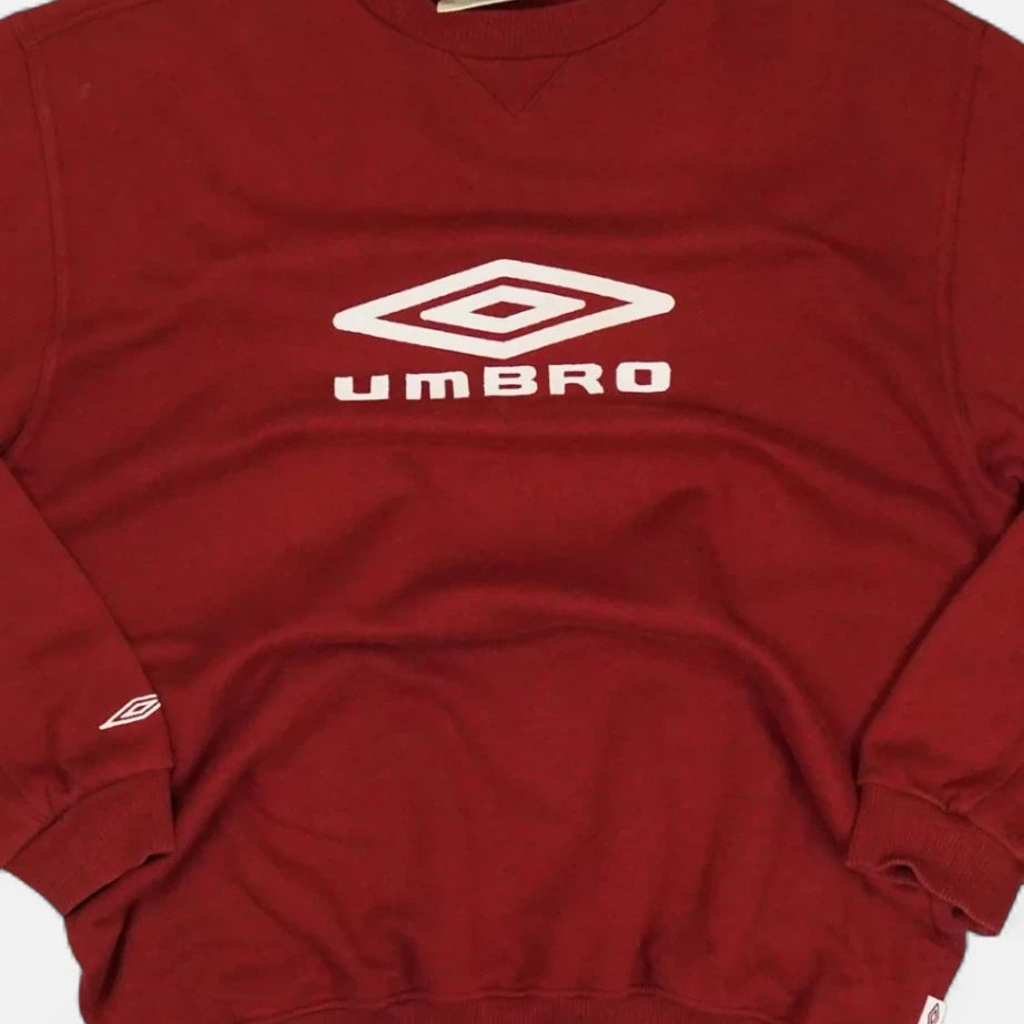 HTH×UMBRO crew sweat red Vintage Umbro Red Sweatshirt (L) – SourcedBySab