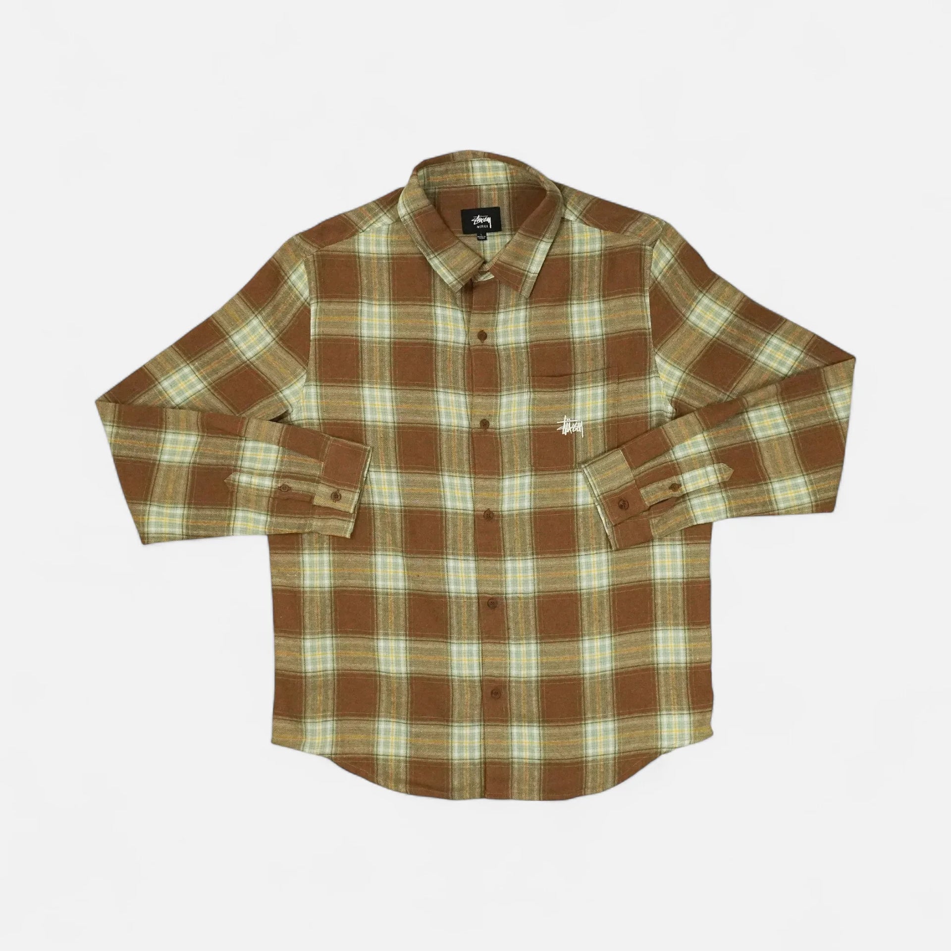 Stüssy Brown Checkered shirt – SourcedBySab