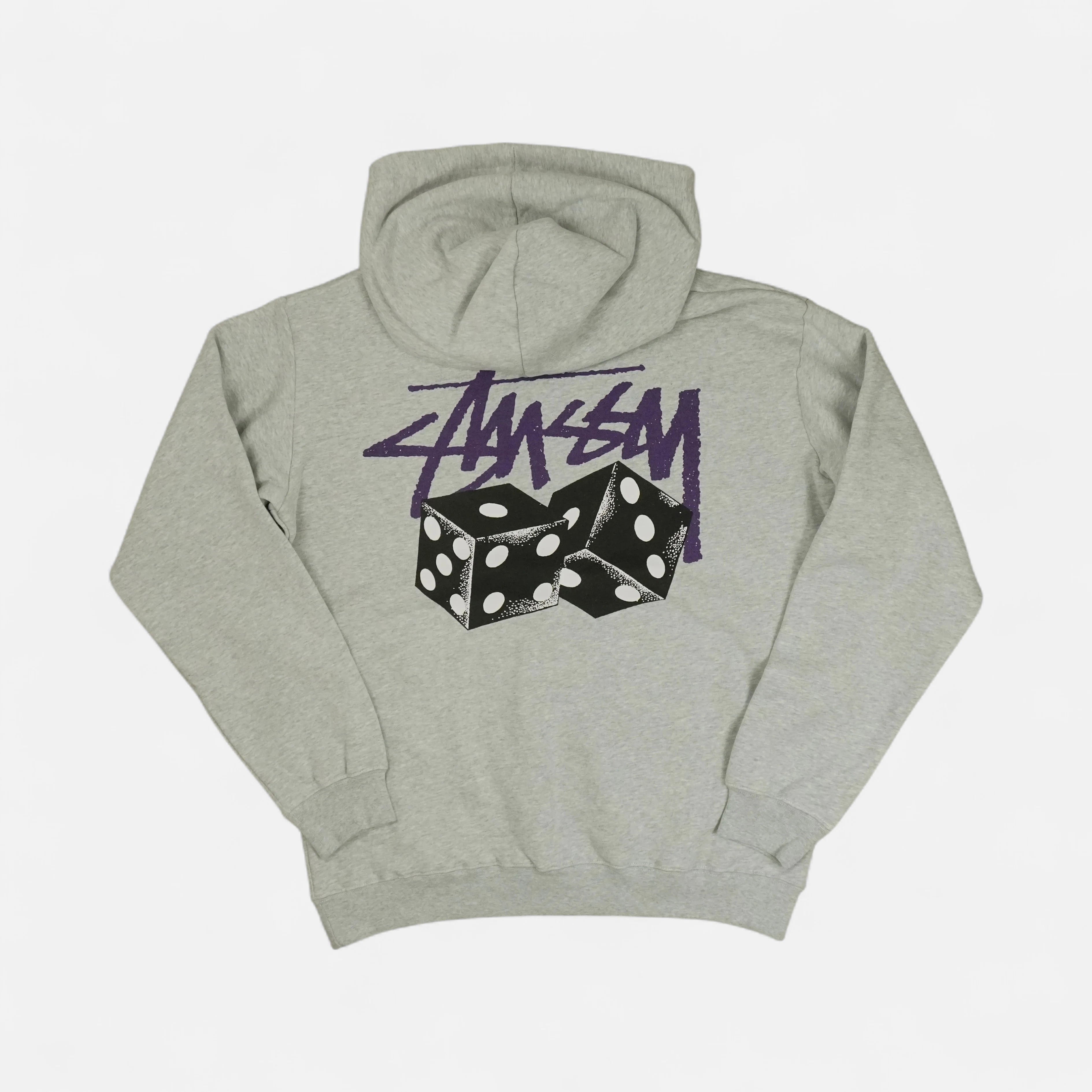 Stussy Grey Dice Graphic Hoodie – SourcedBySab
