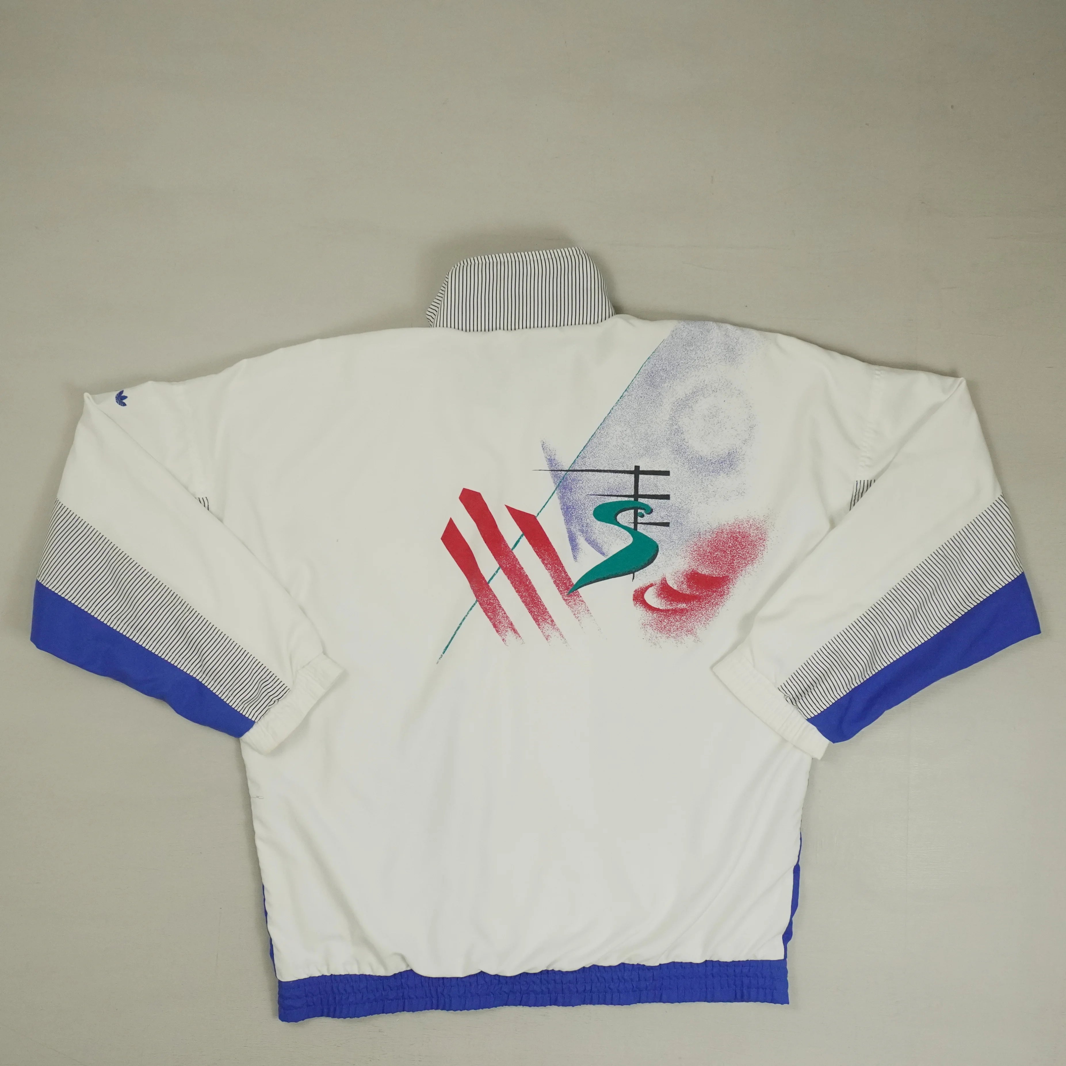 Vintage Adidas Blue And White Trackjacket