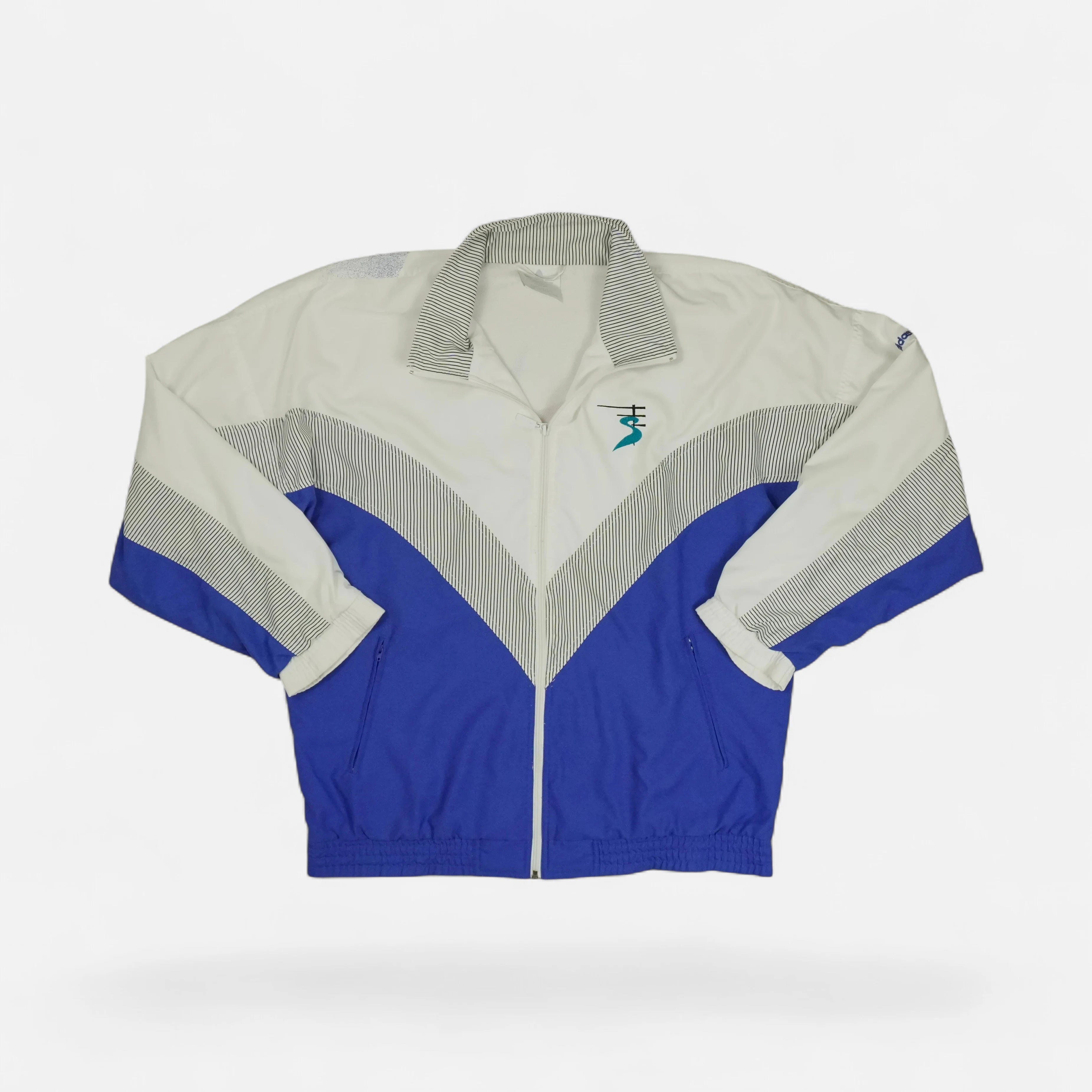 Vintage Adidas Blue And White Trackjacket