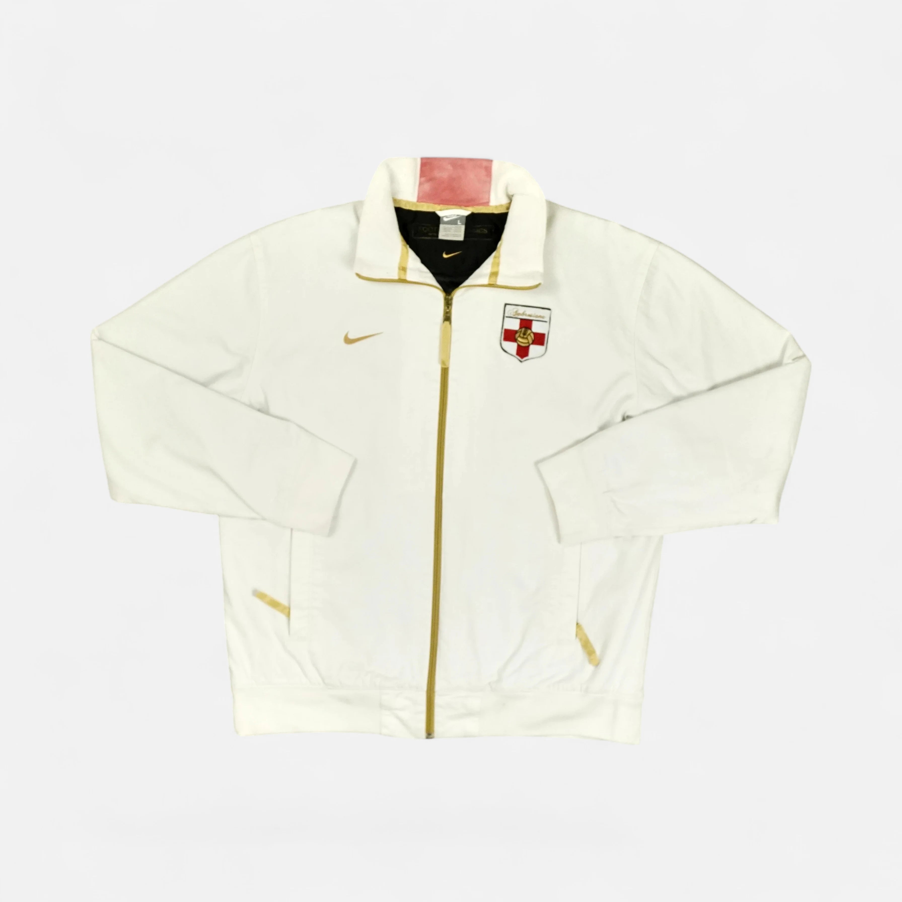 Vintage Nike White Ambrosiana (2007-2008) Trackjacket (L)