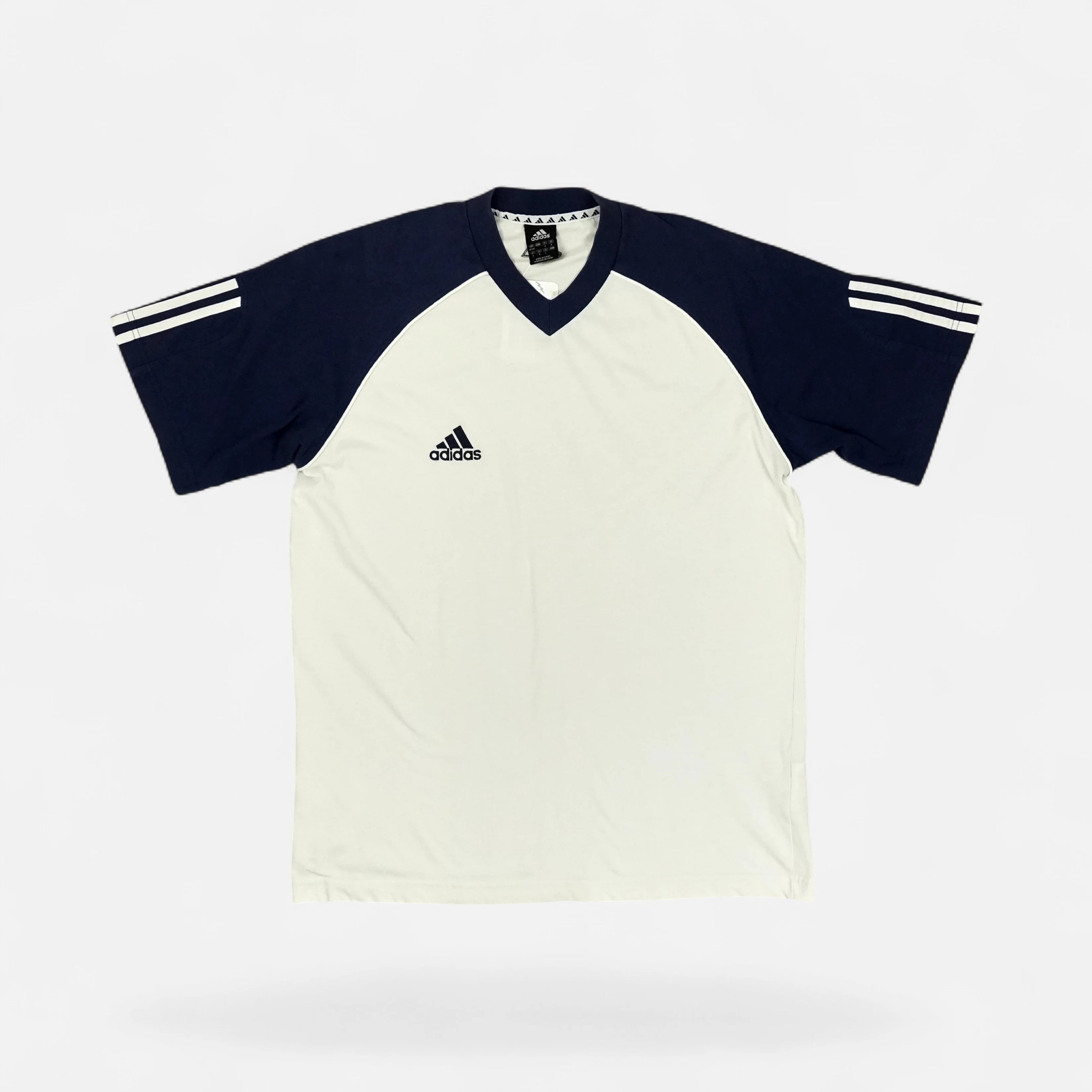 Vintage Adidas White Football Shirt (L)
