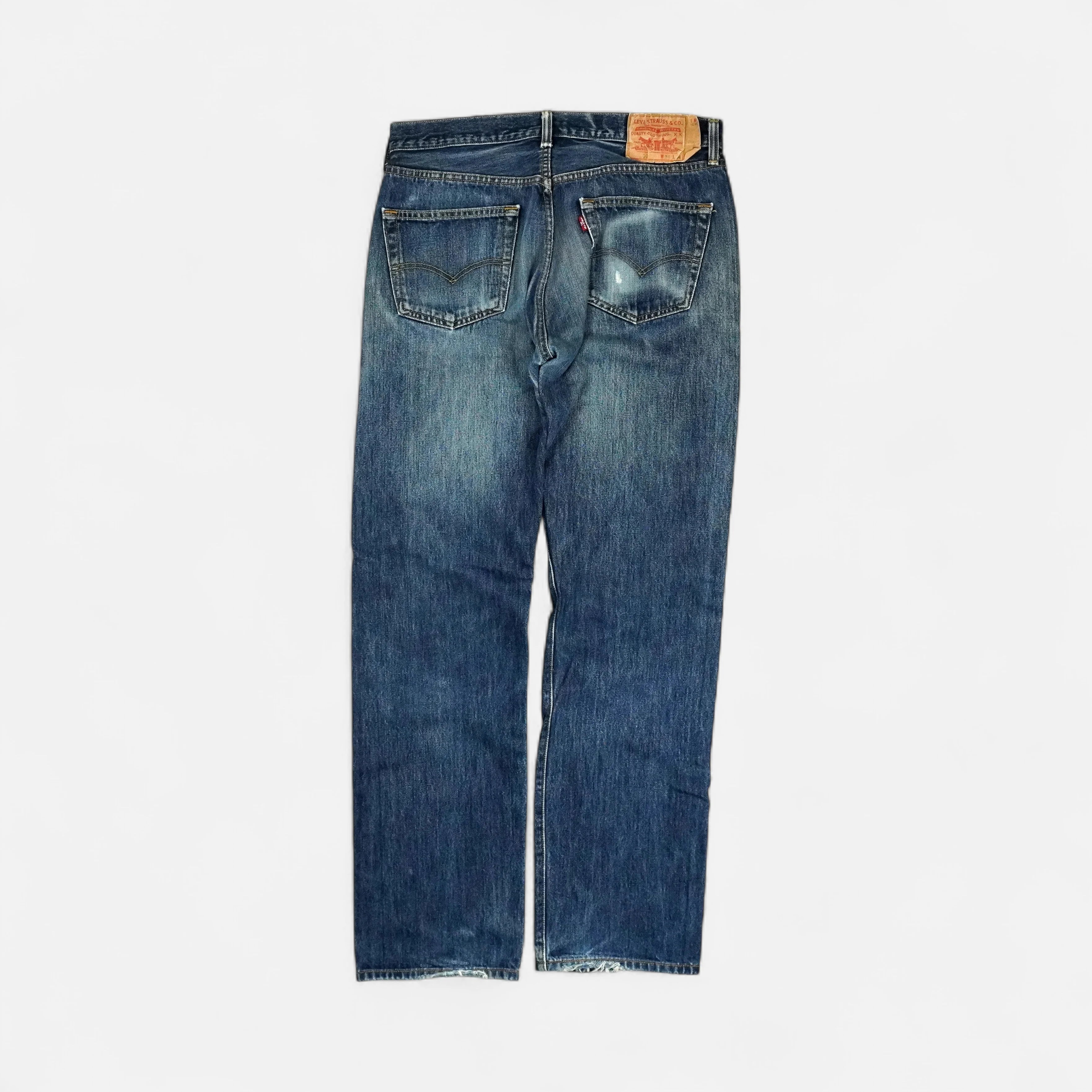 levis 501s Vintage Blue Trousers (34 X 34)