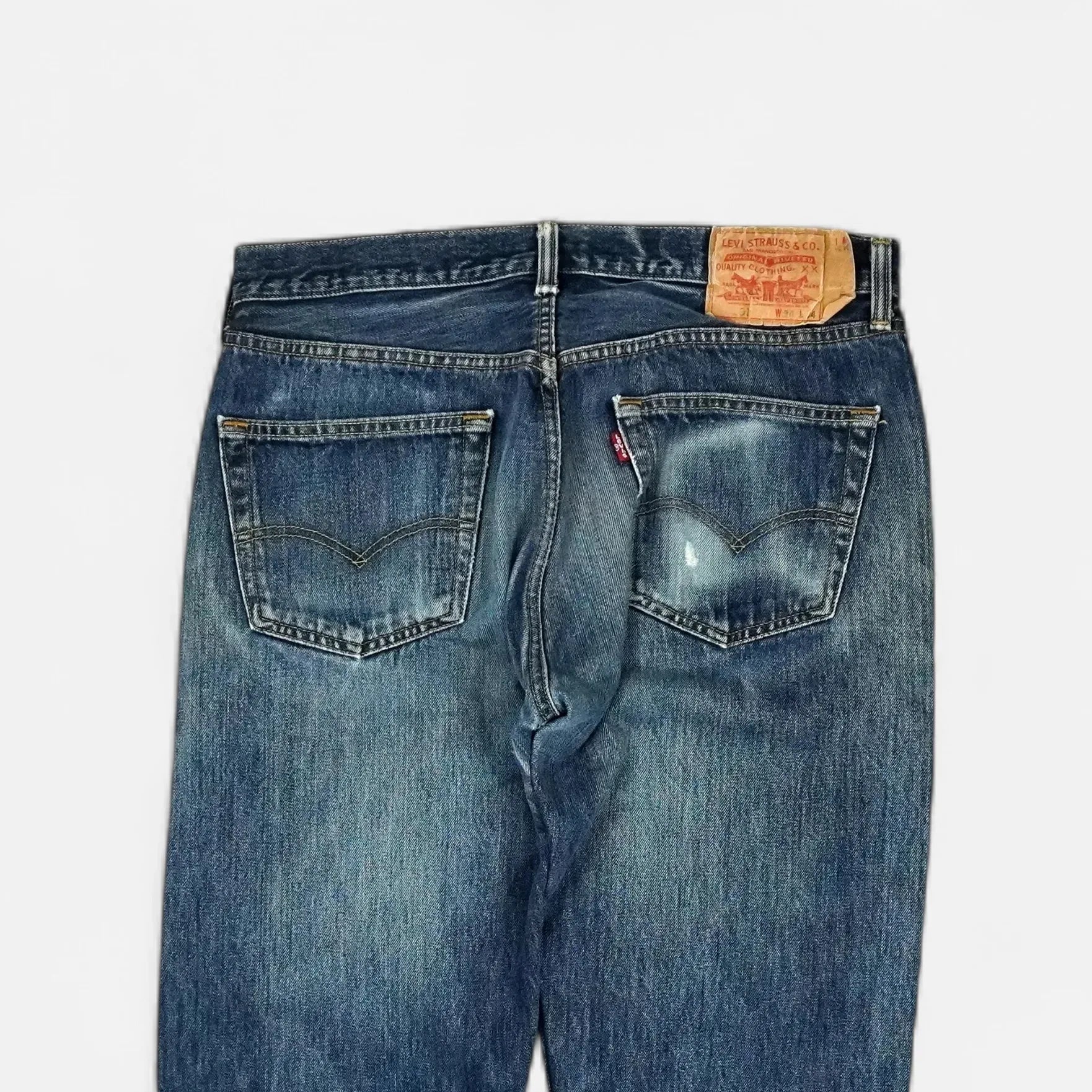 levis 501s Vintage Blue Trousers (34 X 34)