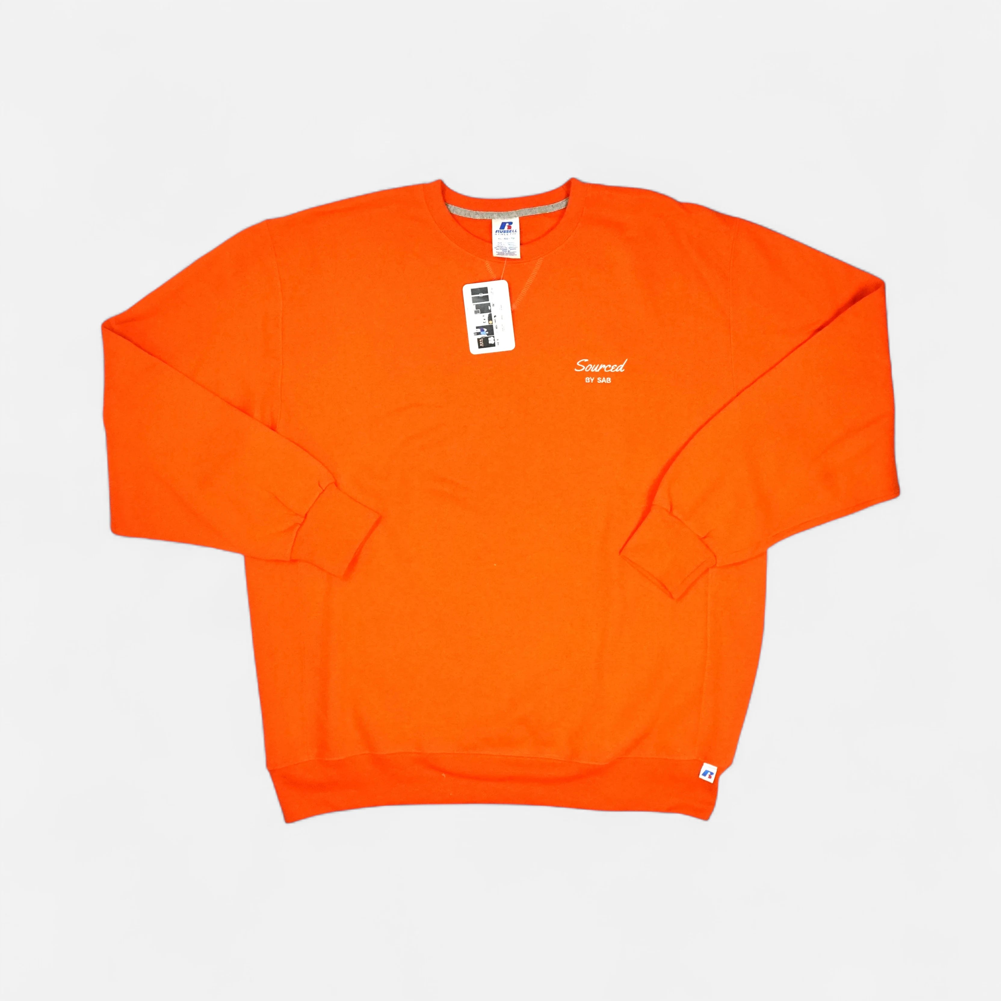 reSourced Studios Vintage Crewneck In Orange ( XL )