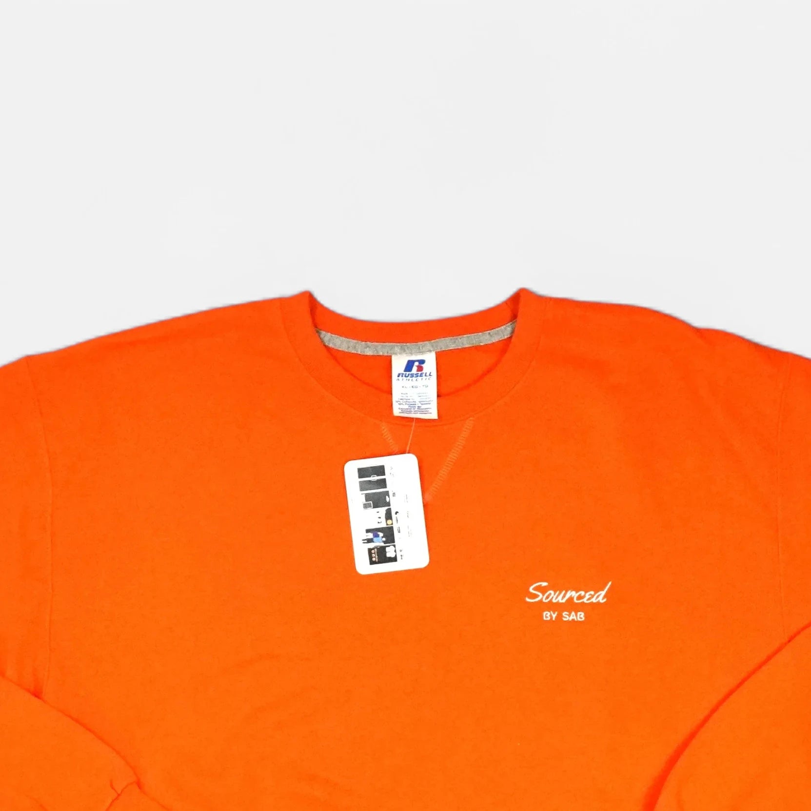 reSourced Studios Vintage Crewneck In Orange ( XL )