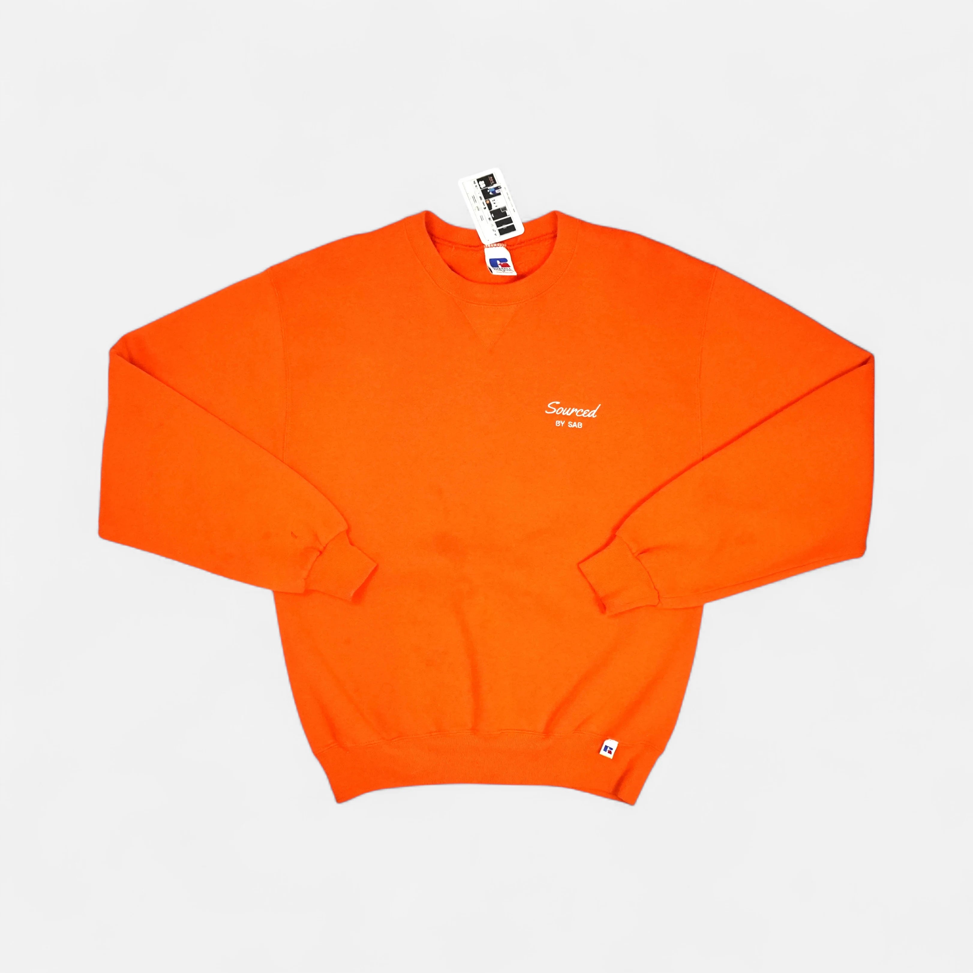 reSourced Studios Vintage Crewneck In Orange ( M )