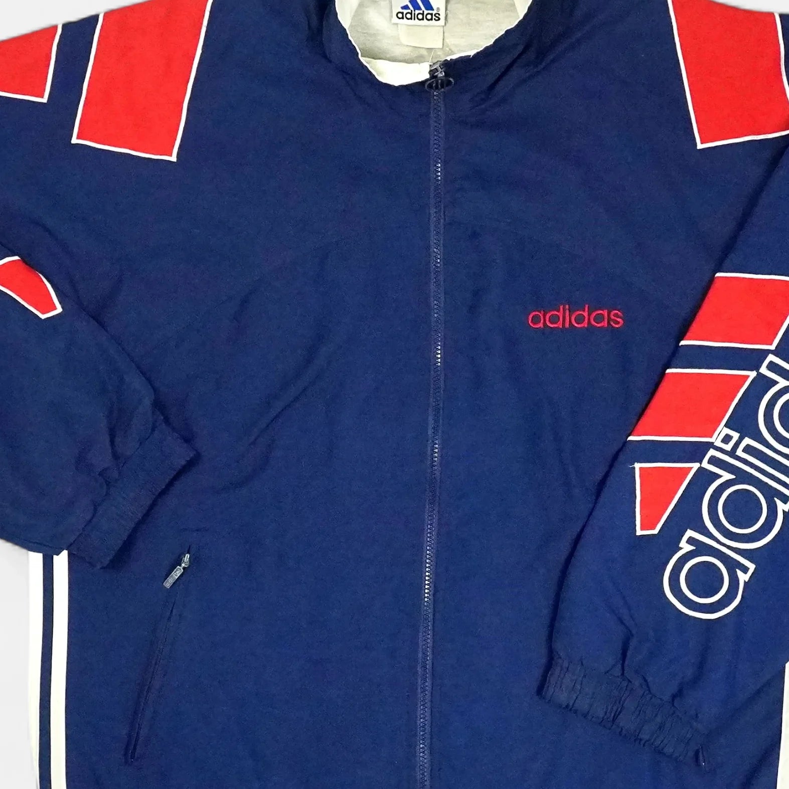 Vintage Adidas Navy Trackjacket (L)