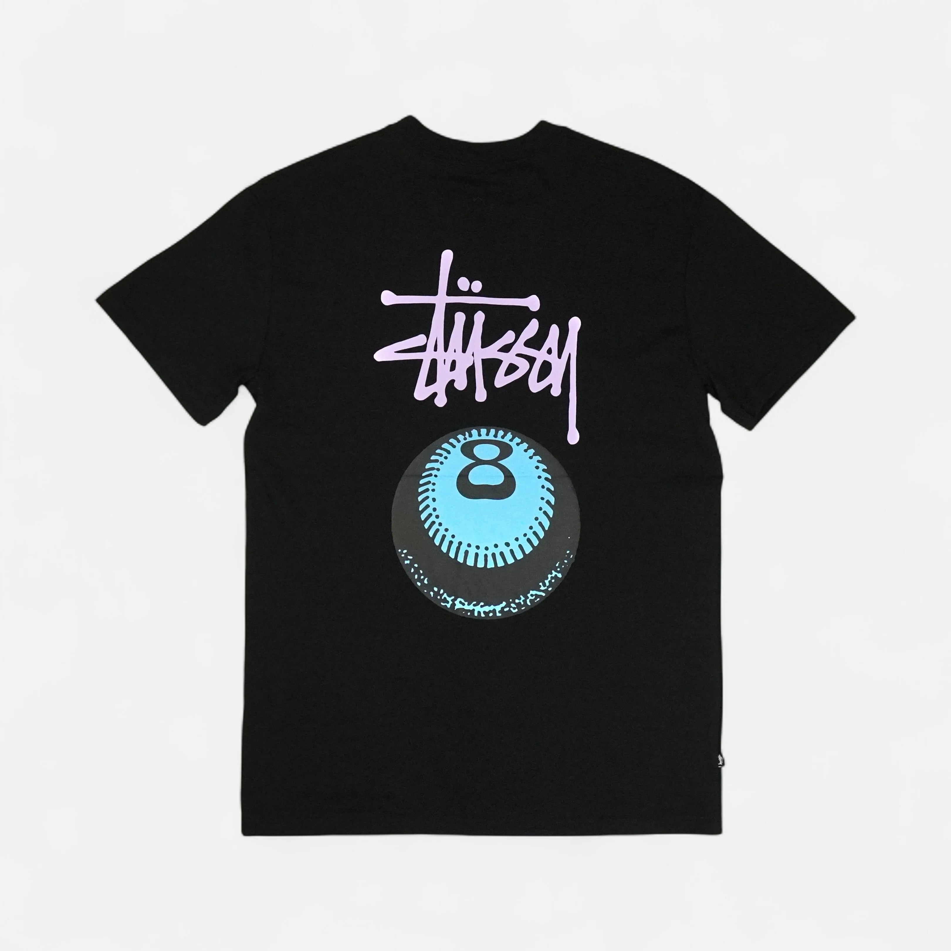 Stussy Black Blue 8 Ball Graphic T-shirt