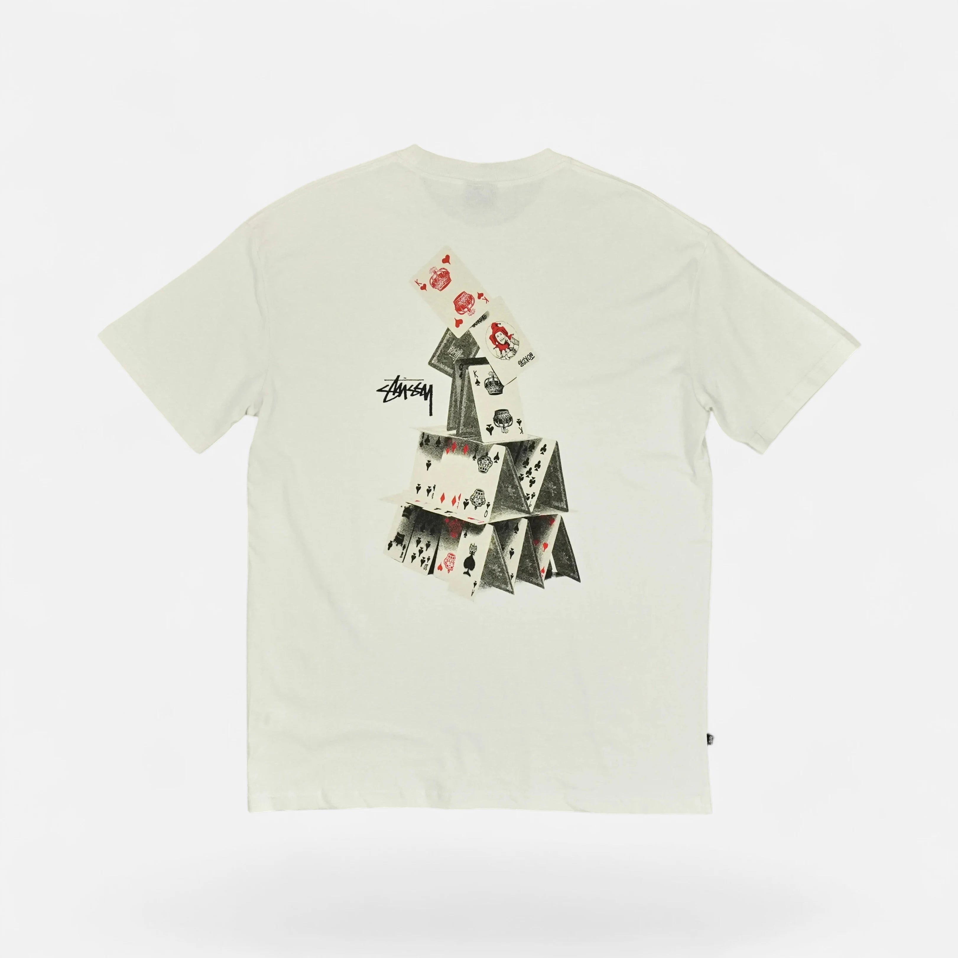 Stussy Light Cream House Of Cards T-shirt