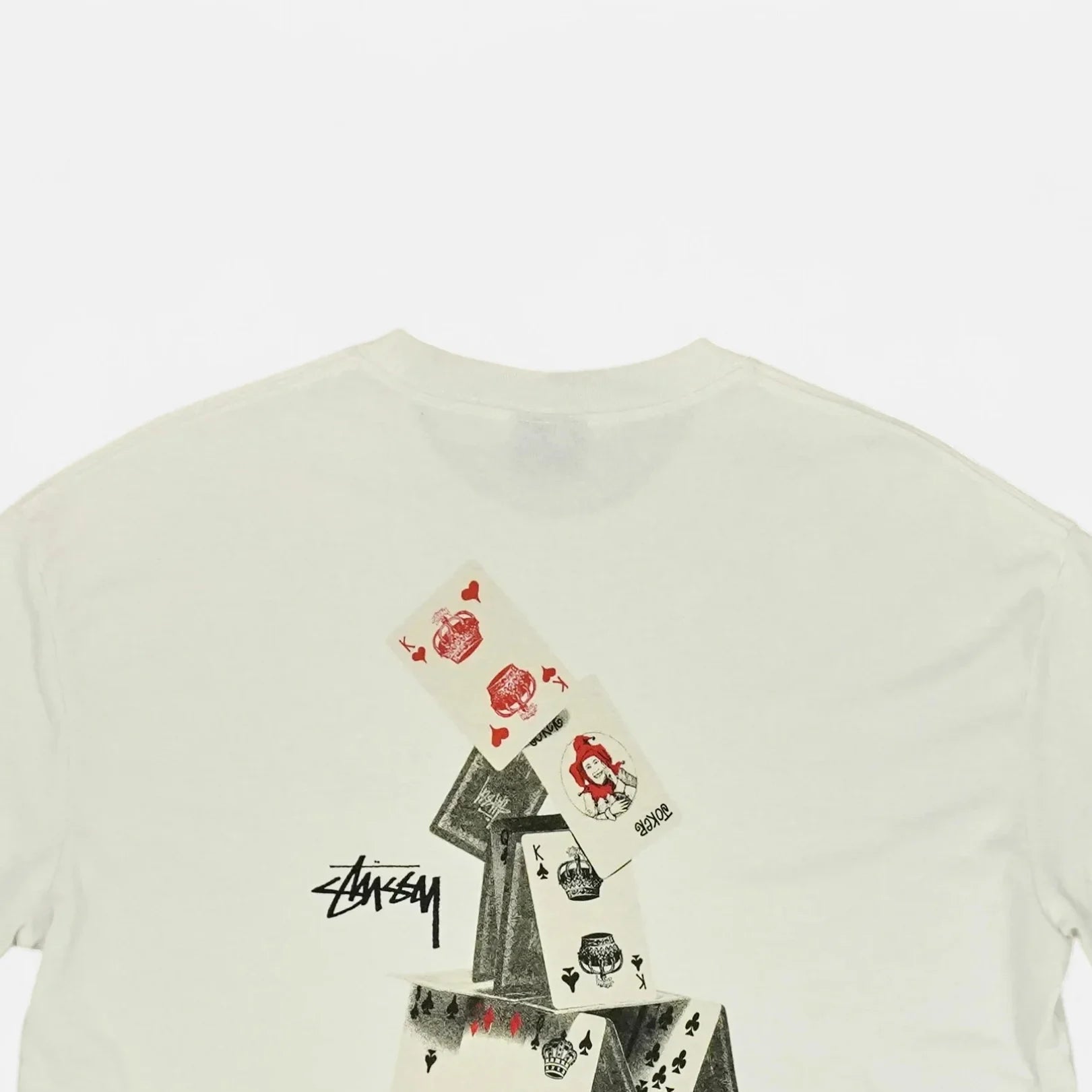 Stussy Light Cream House Of Cards T-shirt