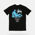 Stussy Black Statue Back Graphic T-Shirt