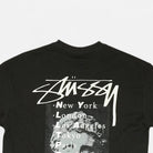 Stussy Dark Grey Cities Back Graphic T-shirt