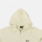 Stussy Beige Graphic Zip Up Hoodie