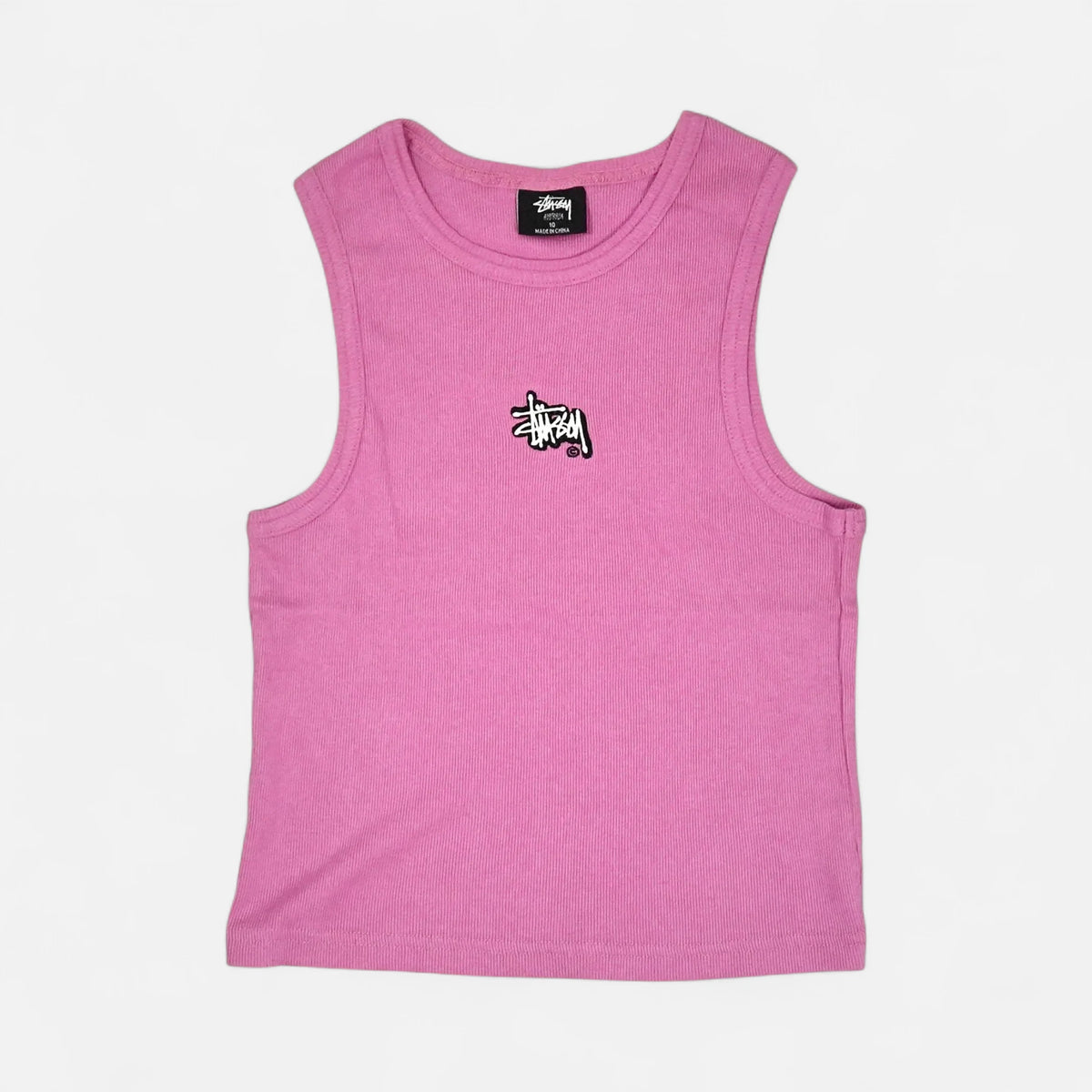 Stüssy Womens Pink Embroidered Spellout Vest (Uk10) – SourcedBySab