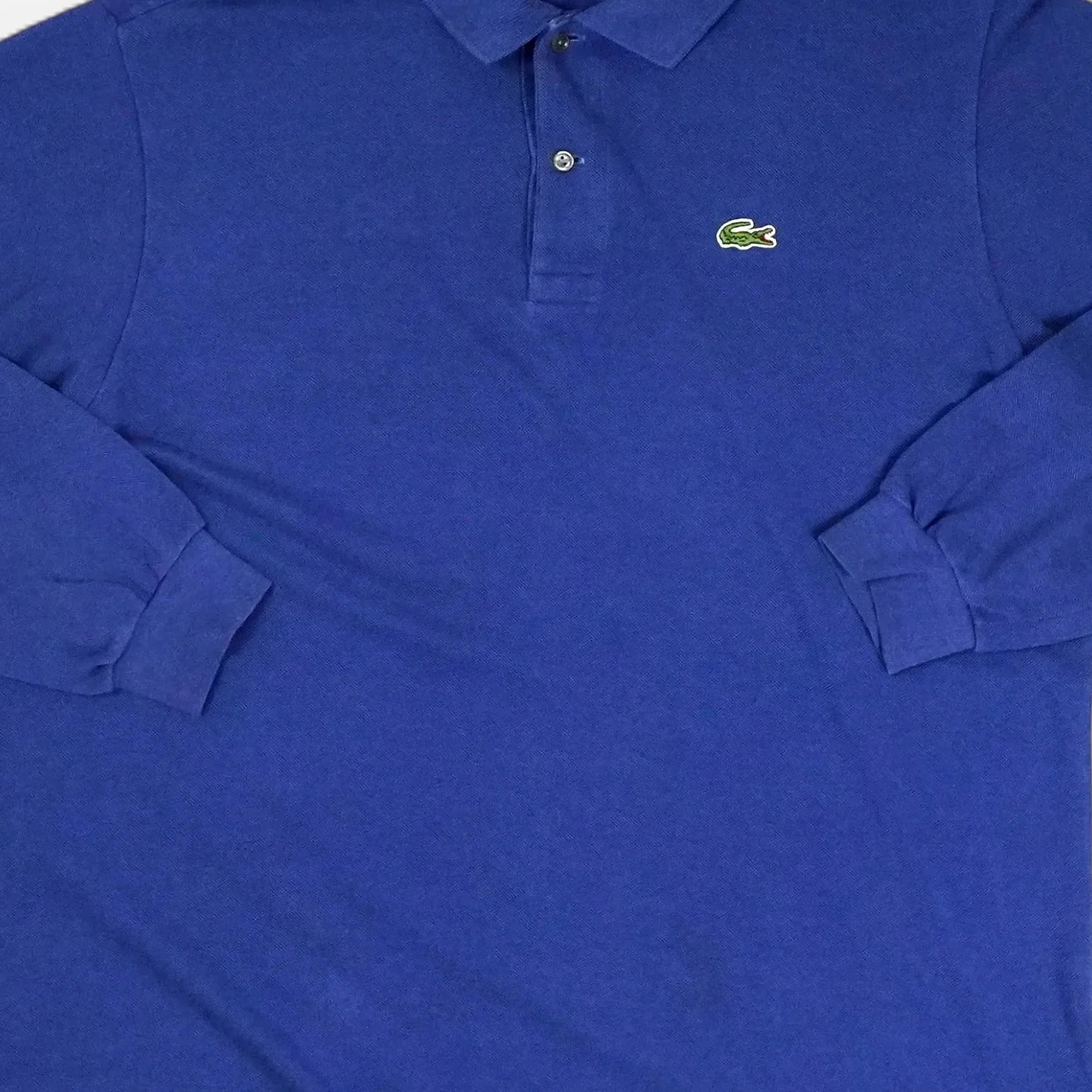 Vintage Lacoste Blue Long sleeve polo shirt (XL)