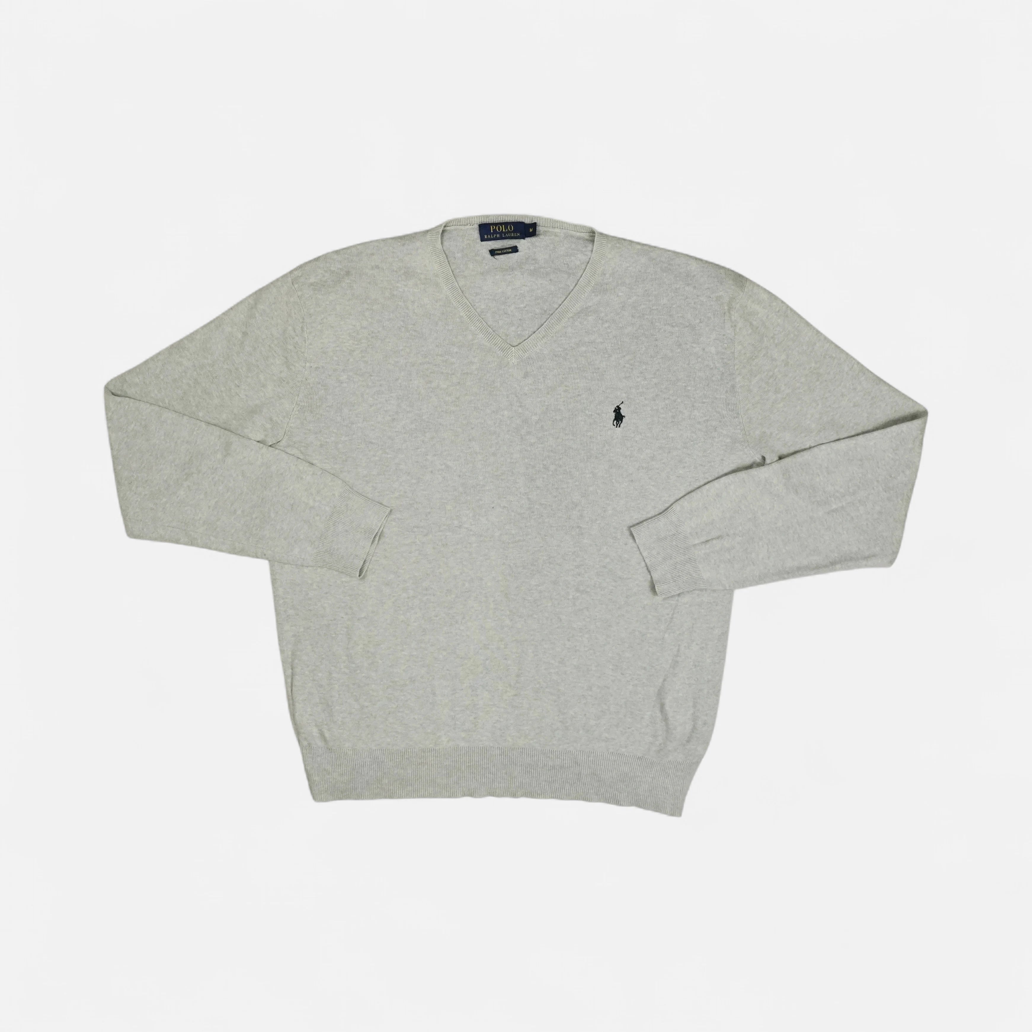 Vintage Ralph Lauren Grey Knit Jumper (M)