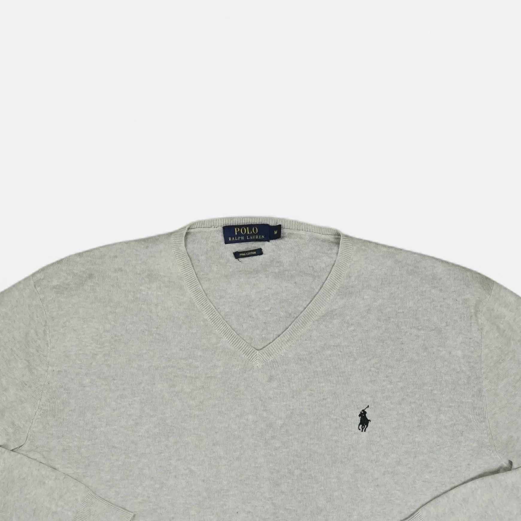 Vintage Ralph Lauren Grey Knit Jumper (M)