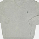 Vintage Ralph Lauren Grey Knit Jumper (M)