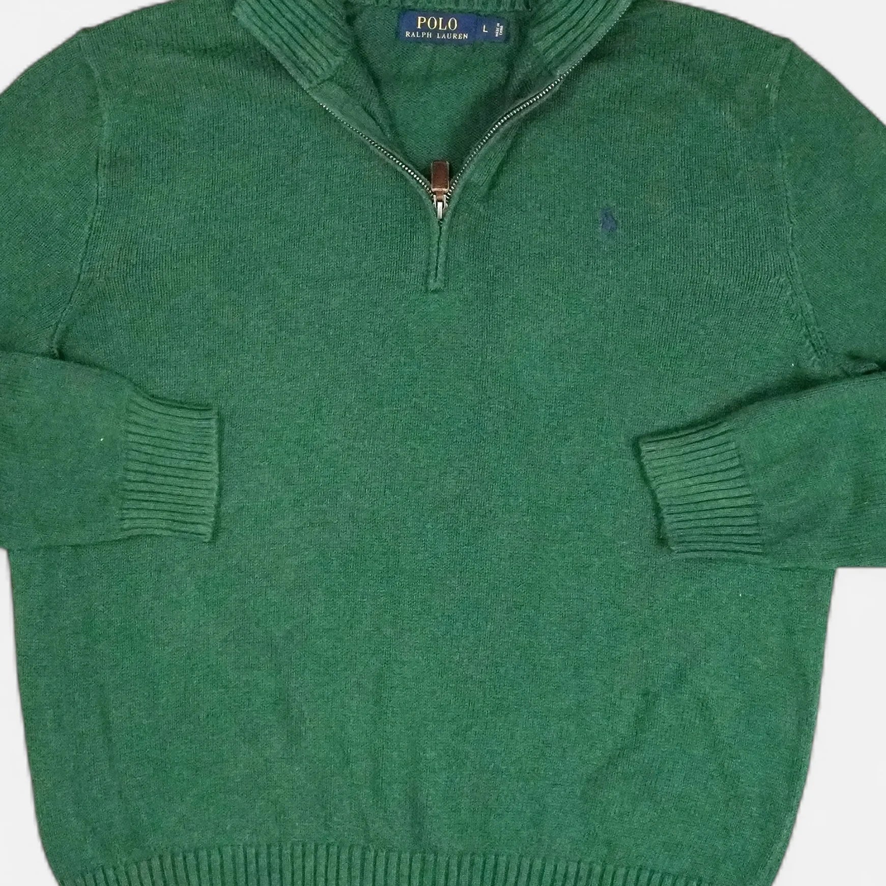 Vintage Polo By Ralph Lauren Green Sweater Jumper ( L )