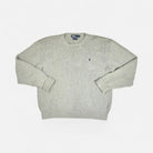 Vintage Polo Ralph Lauren Grey Sweater Knit Jumper ( XL )