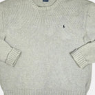 Vintage Polo Ralph Lauren Grey Sweater Knit Jumper ( XL )