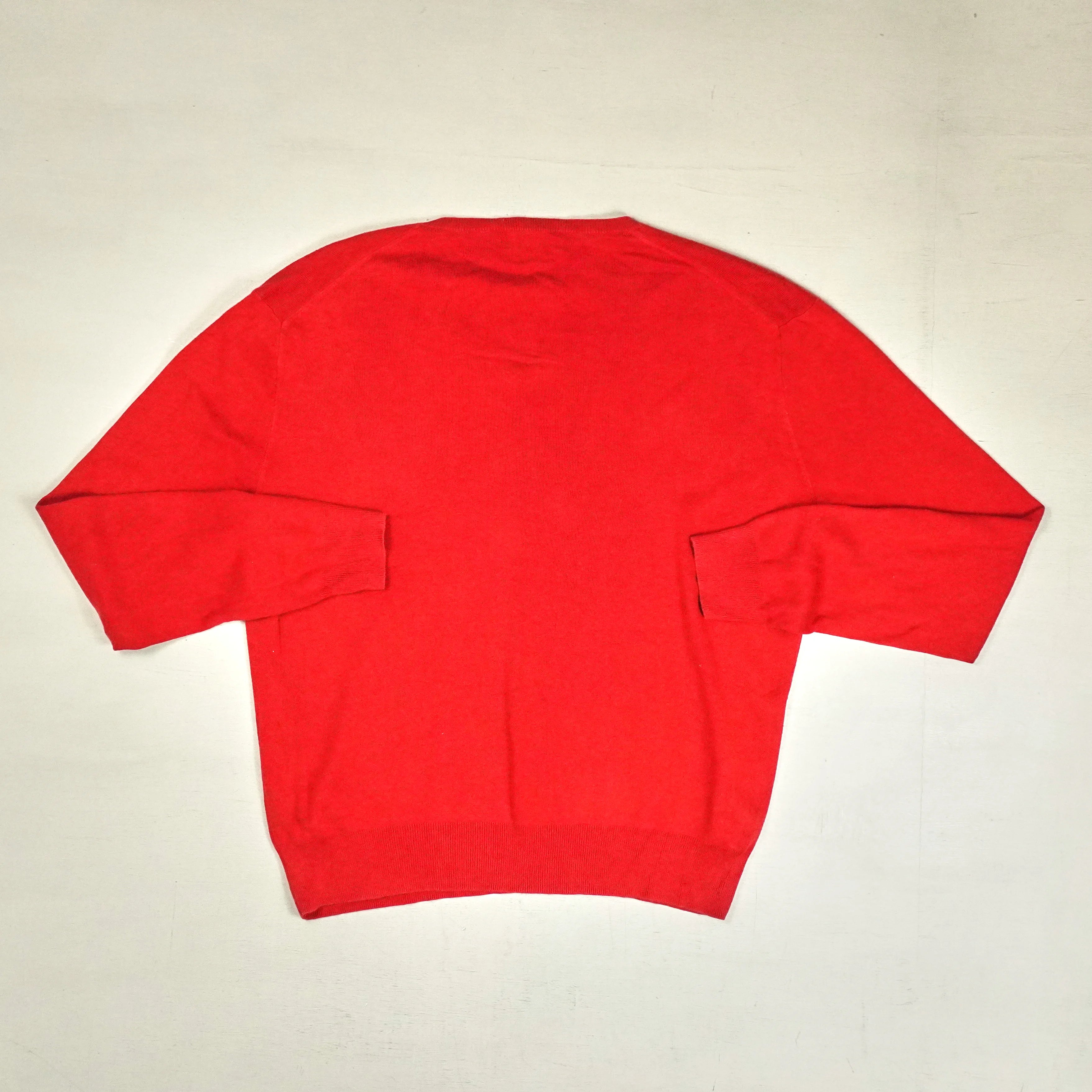 Vintage Polo Ralph Lauren Red Sweater Knit Jumper ( L )