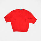 Vintage Polo Ralph Lauren Red Sweater Knit Jumper ( L )