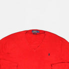 Vintage Polo Ralph Lauren Red Sweater Knit Jumper ( L )