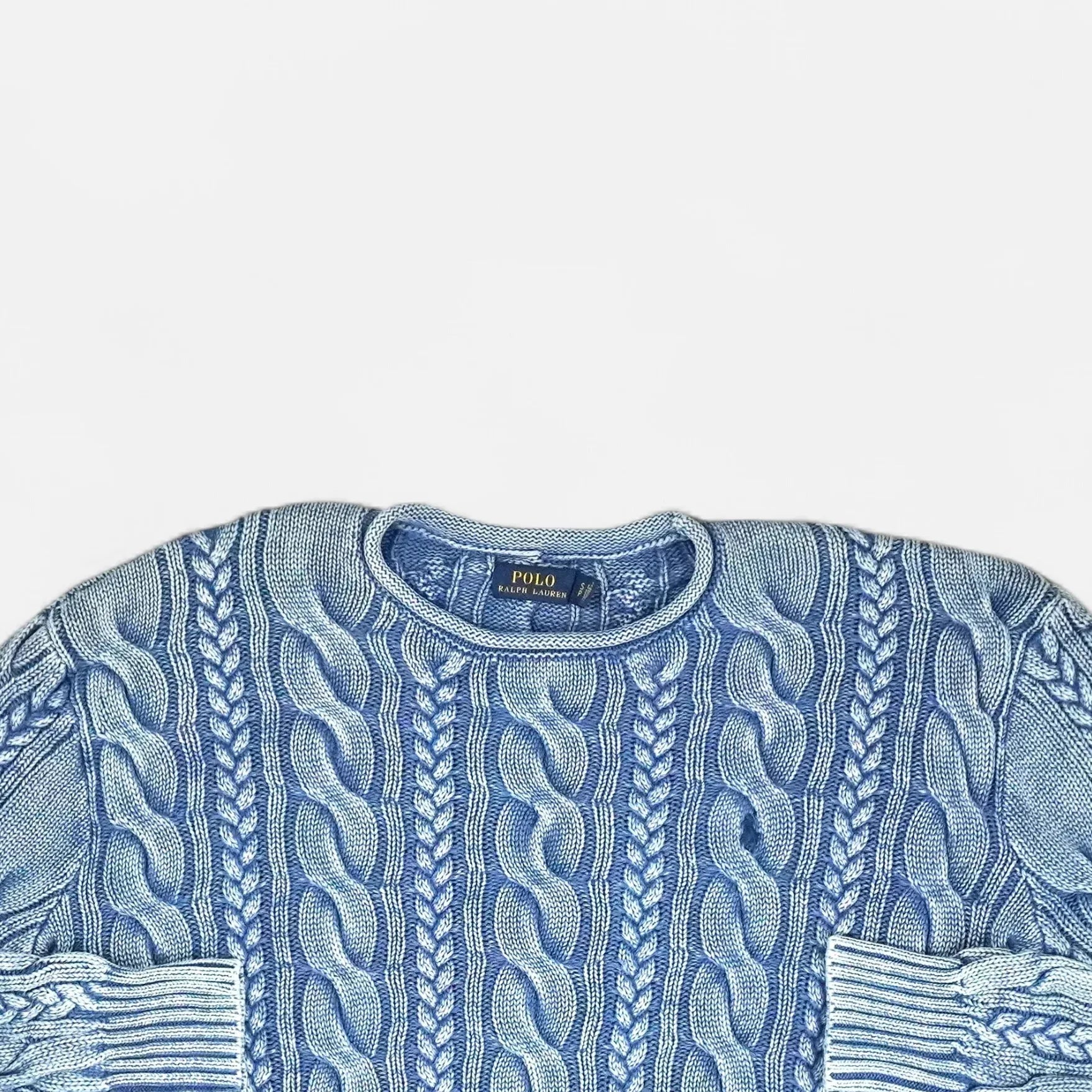 Vintage Ralph Lauren Blue Sweater Knit Jumper ( S )