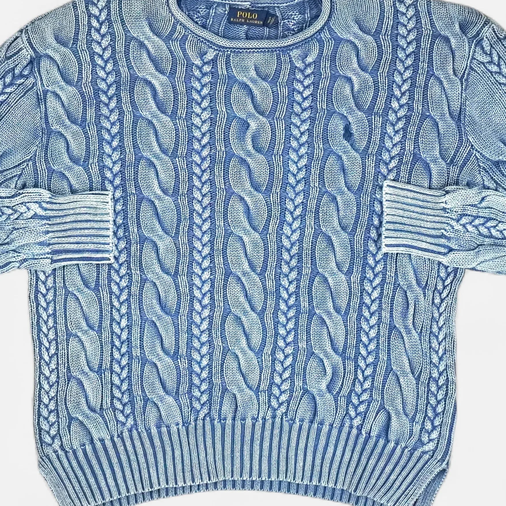 Vintage Ralph Lauren Blue Sweater Knit Jumper ( S )