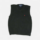 Vintage Polo Ralph Lauren Black Sweater Vest Knit Jumper ( M )
