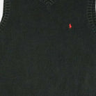 Vintage Polo Ralph Lauren Black Sweater Vest Knit Jumper ( M )