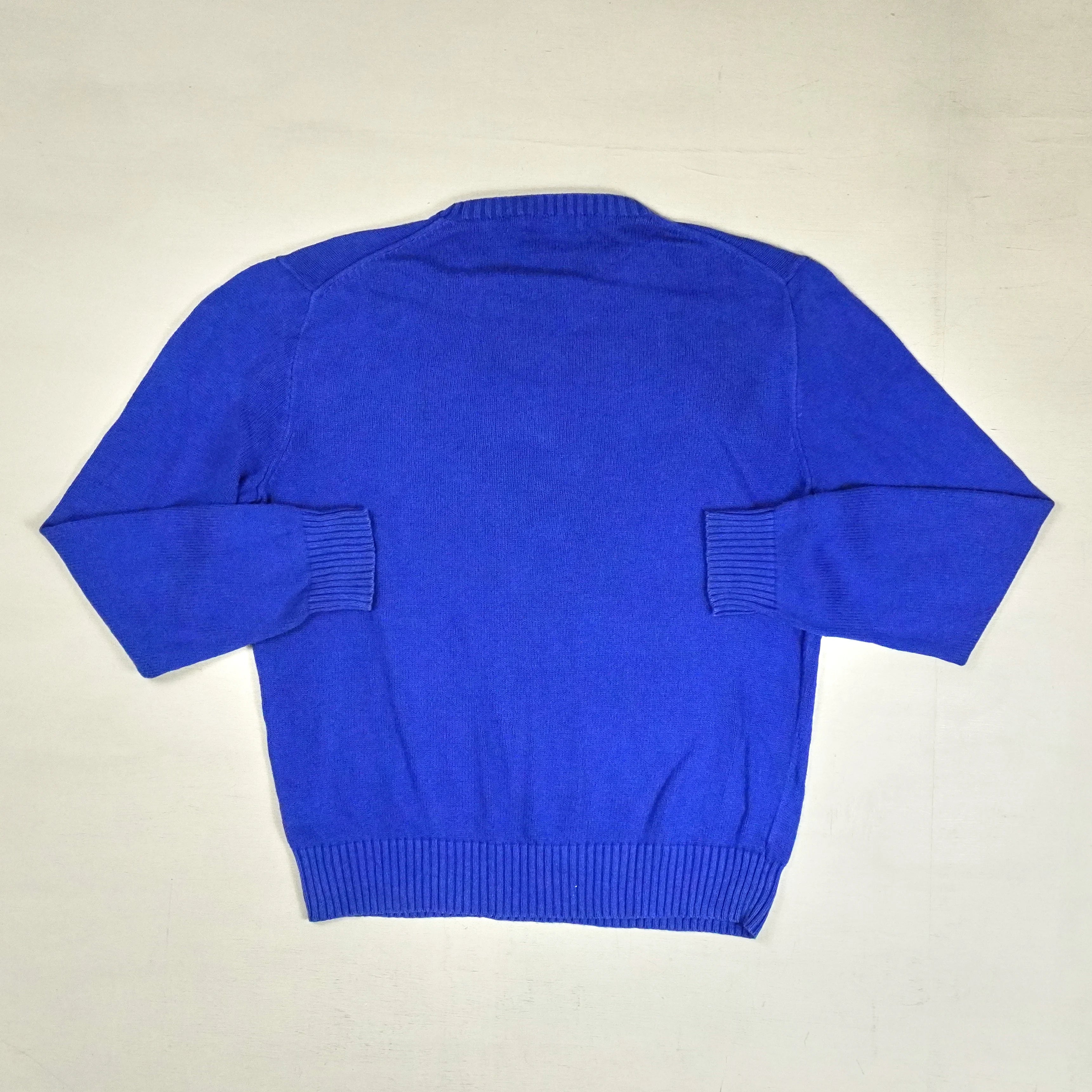 Vintage Polo Ralph Lauren Blue Sweater Knit Jumper ( L )