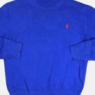 Vintage Polo Ralph Lauren Blue Sweater Knit Jumper ( L )