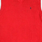 Vintage Ralph Lauren Red Sweater Vest Knit Jumper ( S )