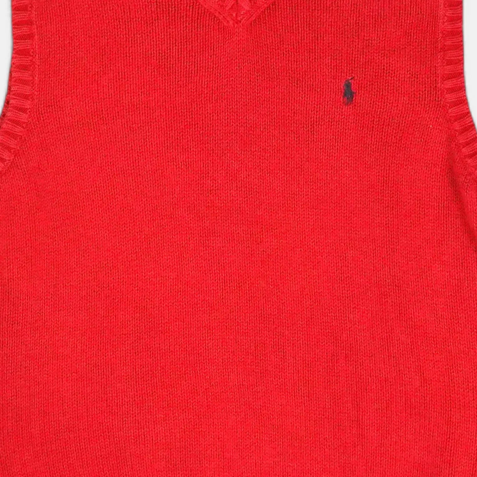 Vintage Ralph Lauren Red Sweater Vest Knit Jumper ( S )