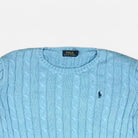 Vintage Polo Ralph Lauren Blue Sweater Knit Jumper Womens ( S )
