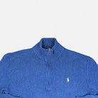 Vintage Polo Ralph Lauren Blue Sweater Knit Jumper ( L )
