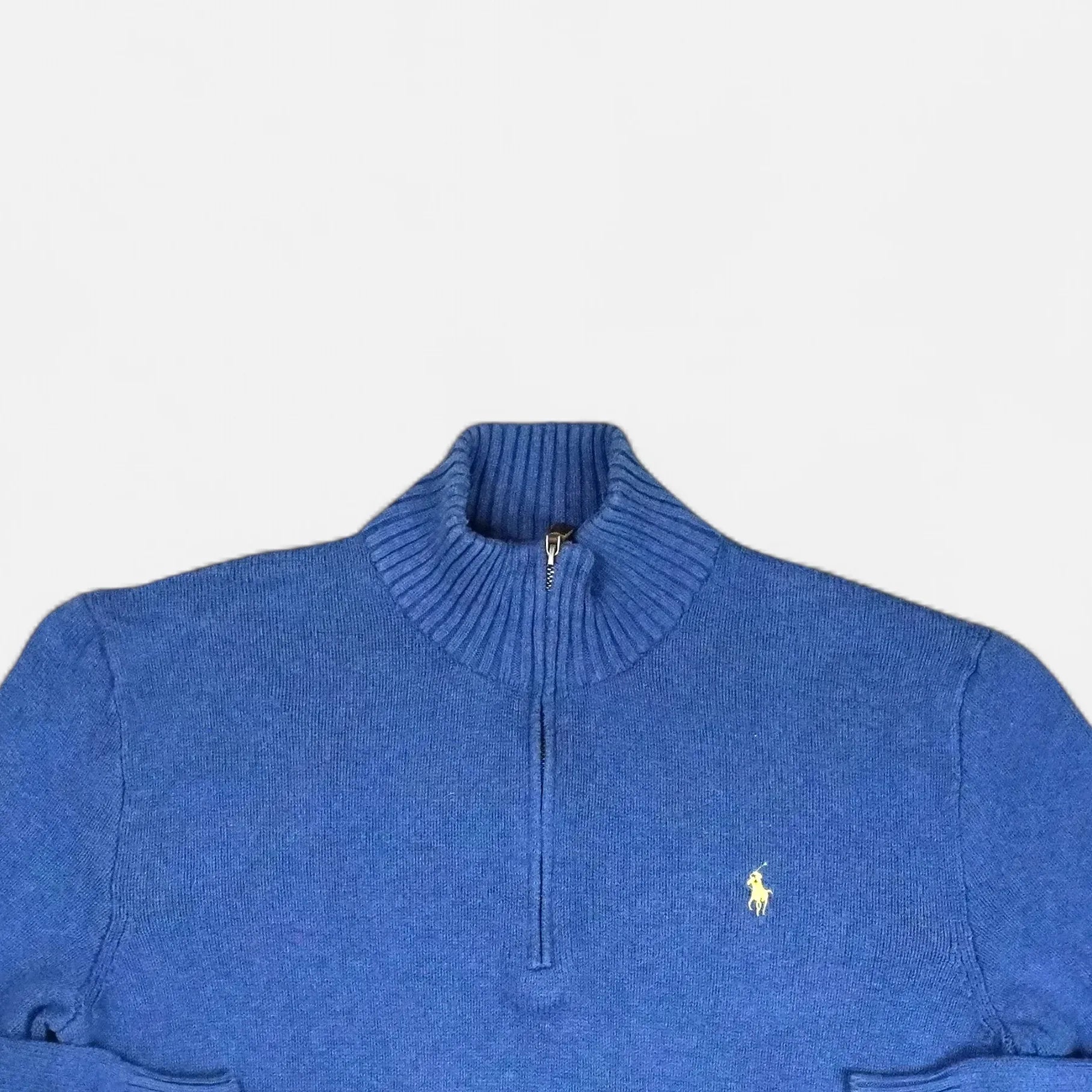 Vintage Polo Ralph Lauren Blue Sweater Knit Jumper ( L )