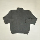 Vintage Gray quarter-zip sweater Knit Jumper ( L )
